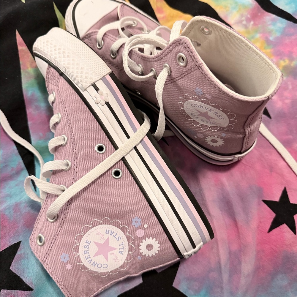 Converse Kids High-Top Sneakers - Lavender